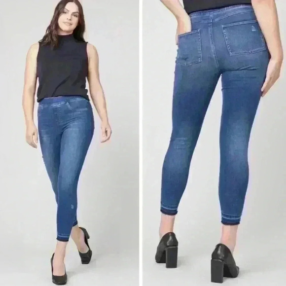 Spanx Distressed Skinny Ankle Jeans Medium - Picture 1 of 8